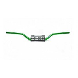 Guidon Ø28,6mm sans barre RENTHAL Fatbar® Ricky Carmichael haut  vert/ mousse noire