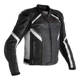 Veste RST Sabre CE cuir - noir/noir/blanc taille M