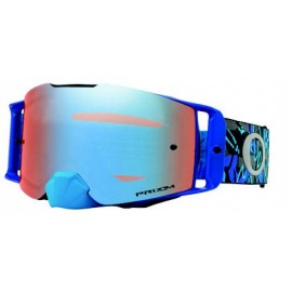 Masque OAKLEY Front Line MX Camo Vine Night Stealth Blue écran Prizm MX Sapphire Iridium