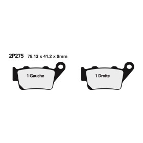 Plaquette de frein Nissin 2P275GS semi-metallique 