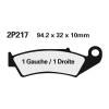 Plaquette de frein Nissin 2P217NS semi-metallique  
