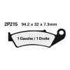 Plaquette de frein Nissin 2P215GS semi-metallique 