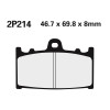 Plaquette de frein Nissin 2P214ST sinter 