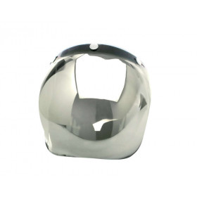 Visière universelle V PARTS Bubble chrome argent avec flip-up