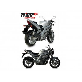 Silencieux double MIVV Oval Classic carbone Suzuki SV1000