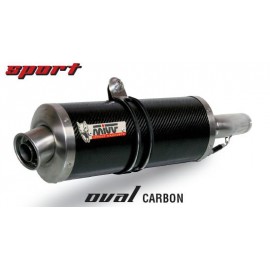 Silencieux double MIVV Oval Classic carbone/casquette inox Suzuki TL1000R