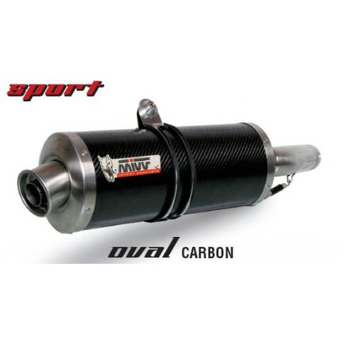 Silencieux double MIVV Oval Classic carbone/casquette inox Suzuki TL1000R