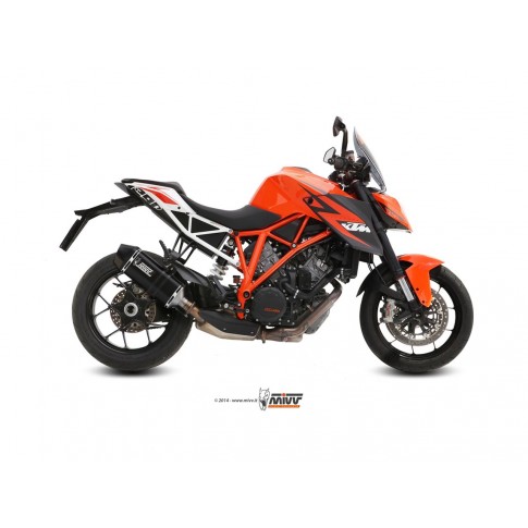 Silencieux MIVV Speed Edge inox brossé noir/casquette carbone KTM 1290 Super Duke R