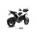Silencieux MIVV Suono inox brossé noir/casquette carbone Ducati Multistrada 1200