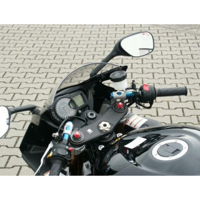 Guidons bracelets relevés LSL Tour Match argent Suzuki GSX-R1000