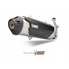 Silencieux MIVV Urban inox brossé/ABS noir Piaggio X9 500