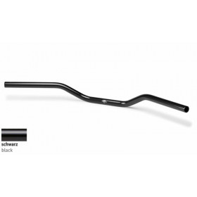 Guidon 25.4mm Roadster acier LSL noir