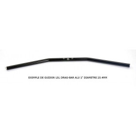 GUIDON 25,4MM DRAGBAR ALU LSL 1" NOIR BROSSE