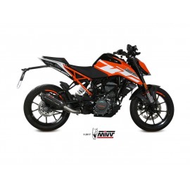 Silencieux MIVV Suono inox noir/casquette carbone KTM 125 Duke