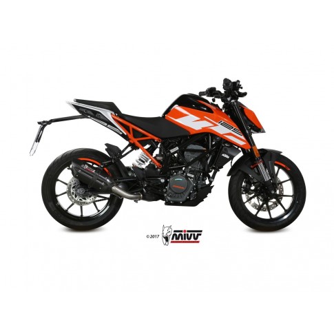 Silencieux MIVV Suono inox noir/casquette carbone KTM 125 Duke