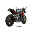 Silencieux MIVV GP inox noir/casquette inox Triumph Speed Triple 1050