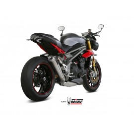 Silencieux MIVV Ghibli inox/casquette inox Triumph Speed Triple 1050