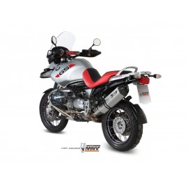 Silencieux MIVV Speed Edge inox noir/casquette carbone BMW R1150GS