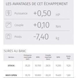 Silencieux MIVV Suono inox casquette carbone Yamaha MT-03