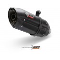 Silencieux MIVV Suono inox brossé noir/casquette carbone Honda CBR250R