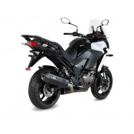 Silencieux MIVV Speed Edge inox brossé noir Kawasaki Versys 1000 