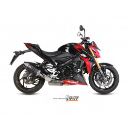 Silencieux MIVV Speed Edge inox brossé noir Suzuki GSX-S1000