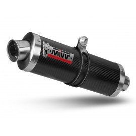 Silencieux MIVV Oval Carbon/casquette inox Ducati Monster S4