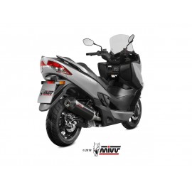 Silencieux MIVV Oval inox Steel Black/casquette carbone Suzuki Burgman 400