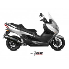 Silencieux MIVV Speed Edge inox noir/casquette carbone Suzuki Burgman 400