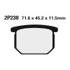 Plaquette de frein Nissin 2P238NS semi-metallique 