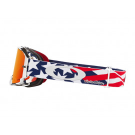 Masque OAKLEY Airbrake MX Troy Lee Designs Patriot Red White Blue écran Prizm MX Torch Iridium