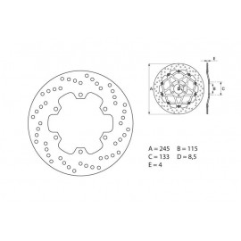 Disque de frein BREMBO Oro rond fixe