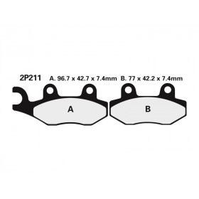 Plaquette de frein Nissin 2P211NS semi-metallique