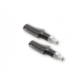 Feu arrière/clignotant LED HIGHSIDER smart Shorty Fin 3en1 homologué - verre fumé - la paire