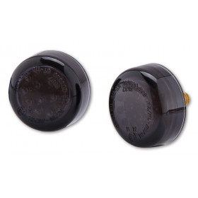 Clignotant LED HIGHSIDER smart Micro Disc homologué - verre fumé - la paire