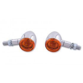 Clignotant  HIGHSIDER smart Bullet Light homologué - verre orange - la paire