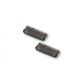 Feu arrière/clignotant LED HIGHSIDER smart Shorty 3en1 homologué - verre fumé - la paire