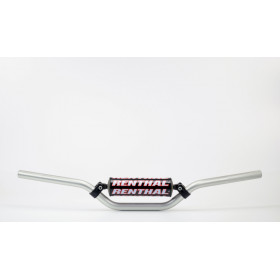 Guidon Ø22,2mm avec barre RENTHAL Classic Mini MX argent/mousse noire KTM SX60/65