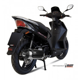 Ligne complète MIVV Urban catalysée inox brossé/abs noir Kymco Agility 125