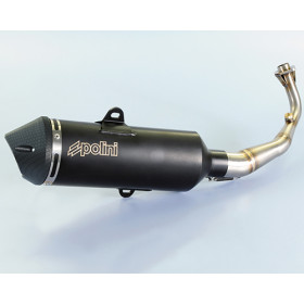Ligne complète POLINI Maxi-Scooter inox/silencieux alu/casquette alu