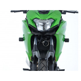 Tampons de protection R&G RACING Aero noir (sans perçage) Kawasaki Versys X-250/300