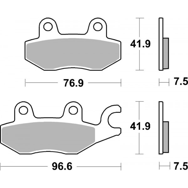 Plaquettes de frein BREMBO 07KA31SA métal fritté