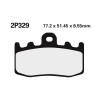 Plaquette de frein Nissin 2P329ST sinter