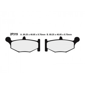 Plaquette de frein Nissin 2P319NS semi-metallique 