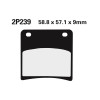 Plaquette de frein Nissin 2P239NS semi-metallique 