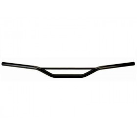 Guidon Ø22 avec barre Tommaselli acier noir hauteur moyenne