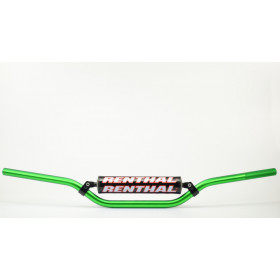 Guidon Ø22,2mm avec barre RENTHAL Classic Replica Ricky Carmichael vert/mousse noire