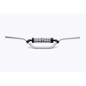Guidon Ø22,2mm avec barre RENTHAL Classic Mini MX 80/85CC argent/mousse noire