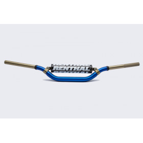 Guidon Ø28,6mm avec barre RENTHAL Twinwall replica Ricky Carmichael bleu/mousse noire