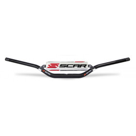 Guidon Ø 28,6 SCAR X² Evolution RC Style avec barre mousse blanche Honda CRF/Kawasaki KXF